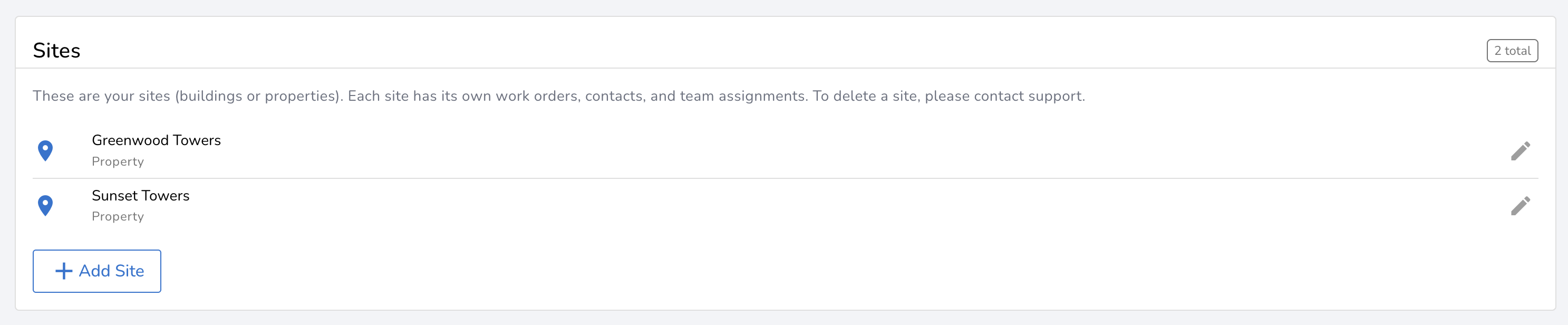 Maintis CMMS multi-site location and team management